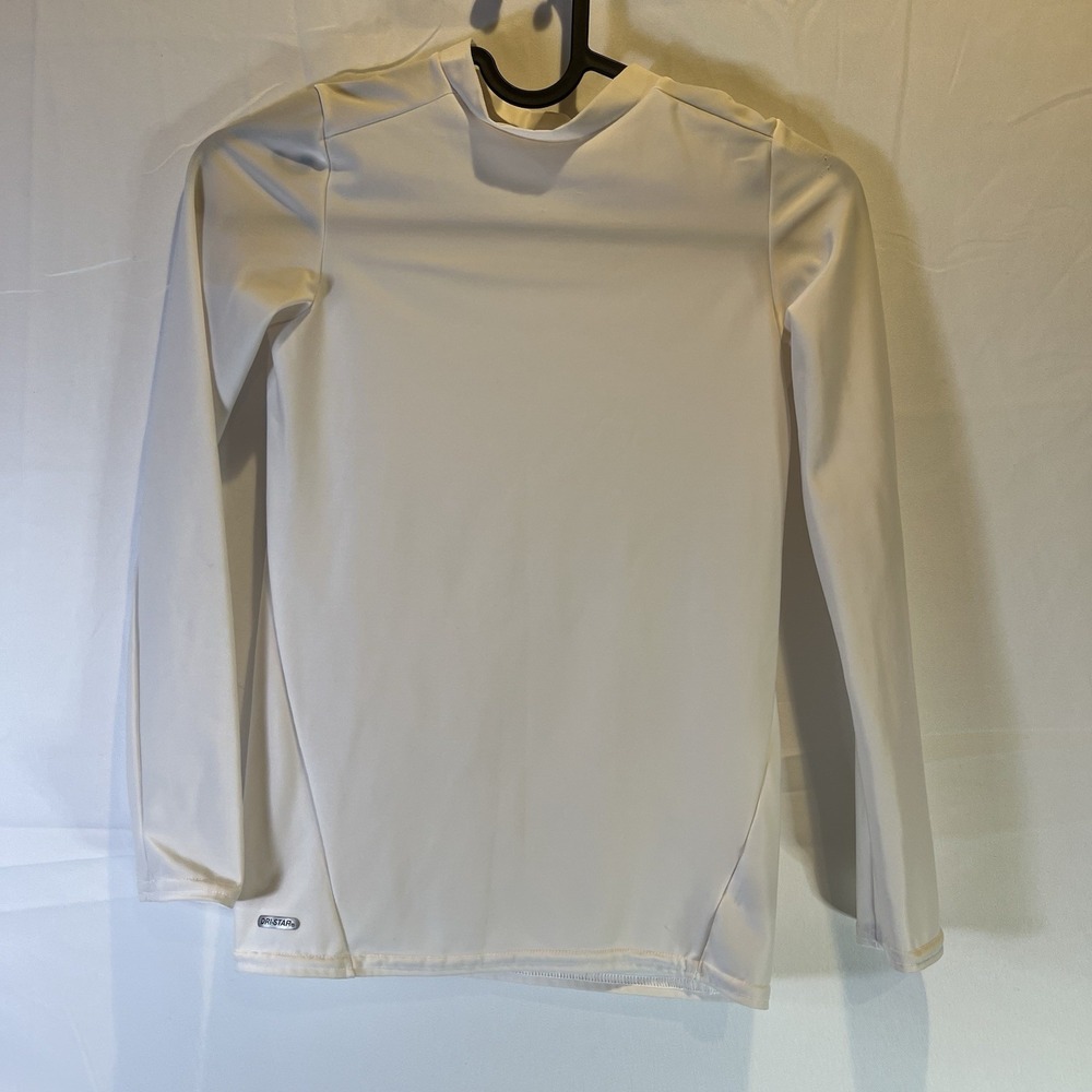 STARTER Dri-Star YOUTH Size LARGE WHITE Rash Guard‎ Undershirt Long Sleeve